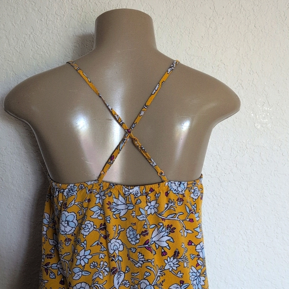 Old Navy Yellow Maxi Sundress Sleeveless Spaghetti Strap - Picture 5 of 7